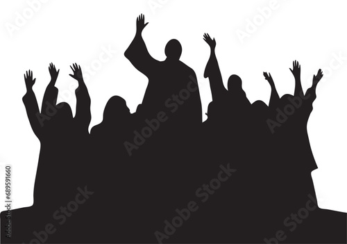 People worshiping Jesus