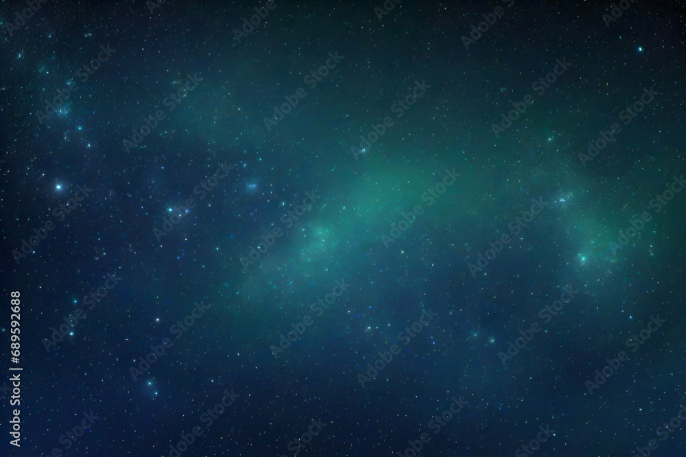 Dark Blue, Green background with galaxy stars