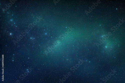 Dark Blue, Green background with galaxy stars © rutchakon