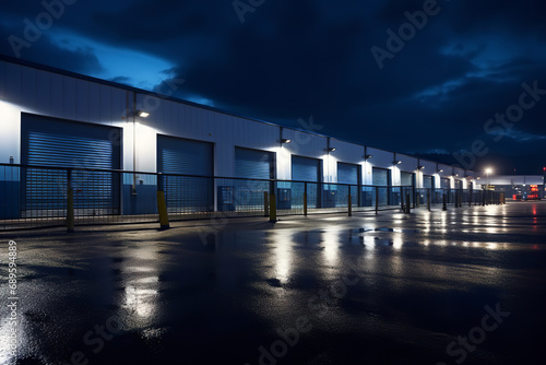  secured self-storage facility during the night photo