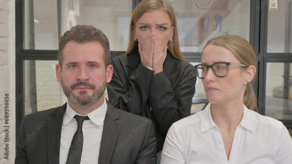 Portrait of Business People Reacting to Failure Portrait of Business People Reacting to Failure