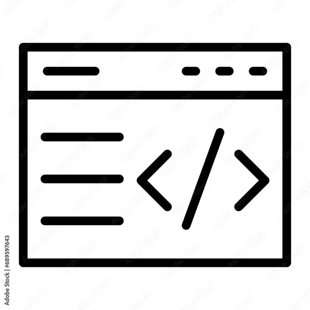 Web Coding Icon Design