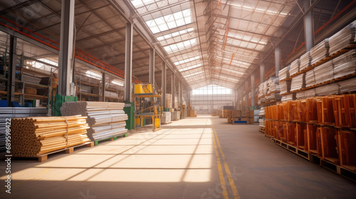 Wholesale Storehouse. Inside View of Construction Materials