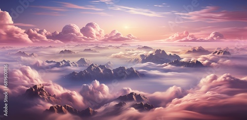 Celestial Dawn: A Majestic Sunrise over an Ocean of Clouds