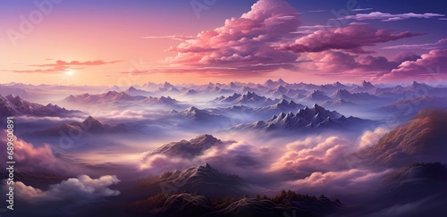 Celestial Dawn: A Majestic Sunrise over an Ocean of Clouds