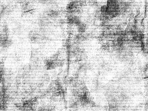 Grunge old paper texture with stains and scratch. Black and white overlay. photo