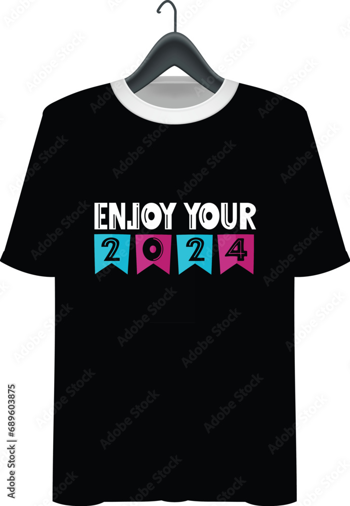 Naklejka premium New year t-shirt design