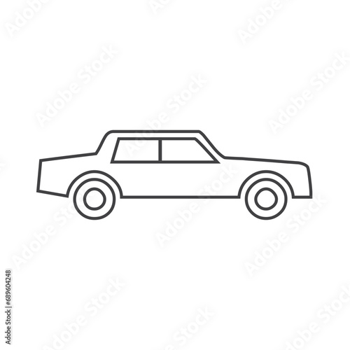Vector illustration of sedan line art