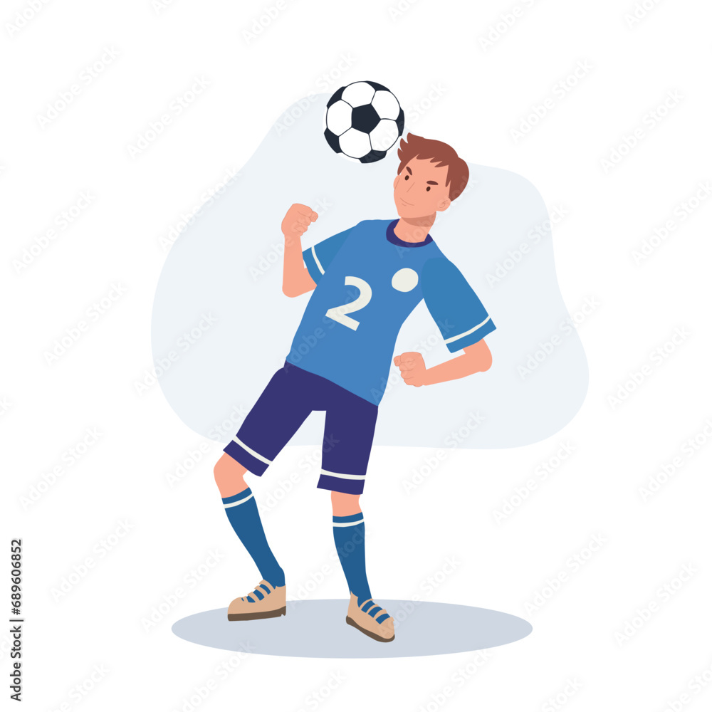 football player. Man Kicking Ball. Soccer Player. male characters playing football.