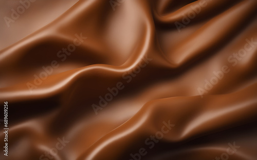 Closeup on a wavy grainy leather fabric for design, shiny and luxurious