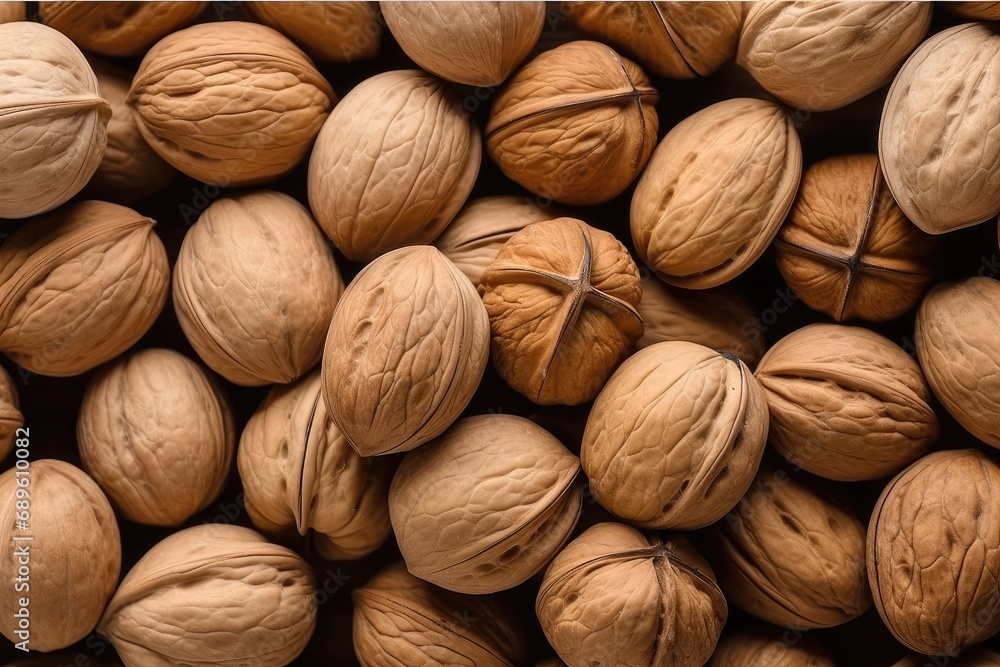 Fresh walnuts background. Fresh walnuts background.