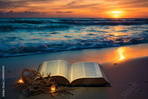 A sea-inspired poetry reading evening by the beach, where attendees can enjoy oceanic verses and literary appreciation in a tranquil and inspiring setting. photo