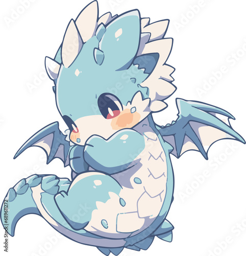 龍のチビキャラのキャラクターイラスト　正月イラスト