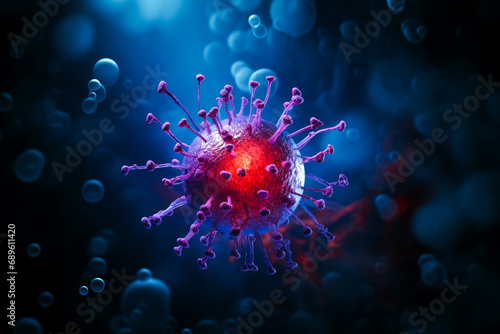 coronavirus  Influenza background and flu outbreak pandemic medical health concept. disease cells