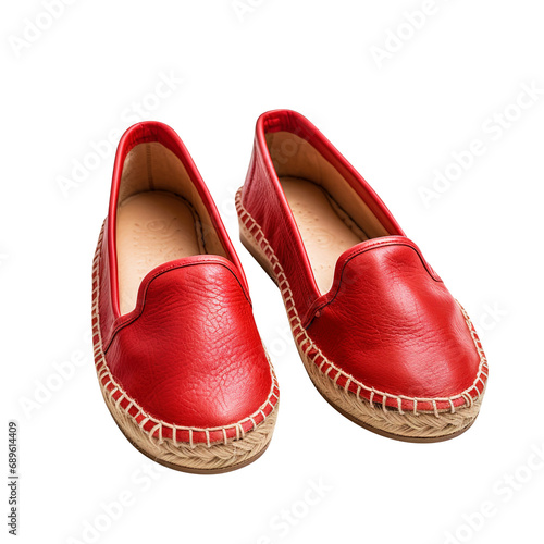 pair of red shoes isolated on transparent background Remove png, Clipping Path, pen tool