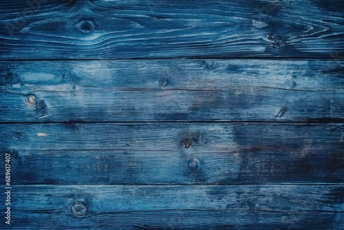 Toned texture of old wood - Dark blue grunge background