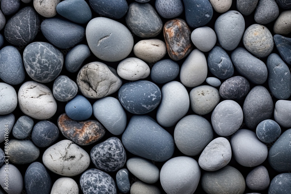 Gray blue pebbles texture. Wet small stones background Gray blue pebbles texture. Wet small stones background