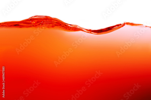 Close up bright orange juice texture for health and nature waves photo