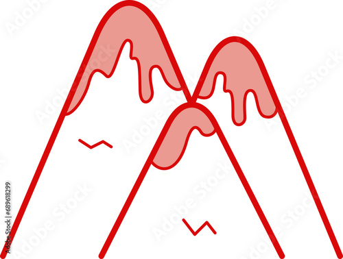 Snowing mountain icon