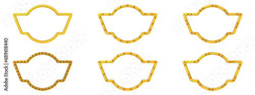 Light bulb animation frame sequence. frame gold border light retro advertising sign on white background. 3d rendering