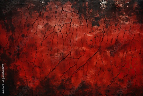 Red black abstract grunge background. Scratched dirty rusty burnt distressed wall background