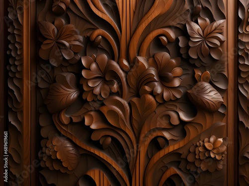 beautiful background with a flower and a wooden frame