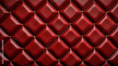 red and black diamond pattern embossed leather pattern with gold diamond detail, puffy foam leather for purse. © sema_srinouljan
