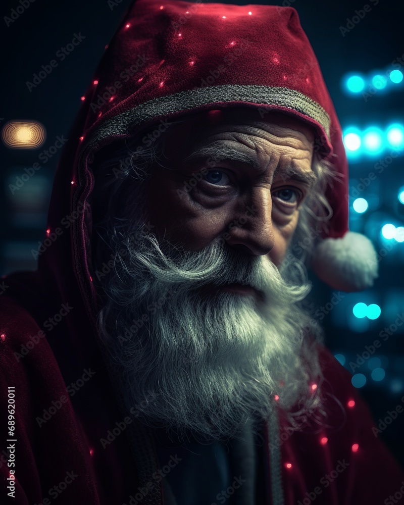 Obraz premium santa claus in the night