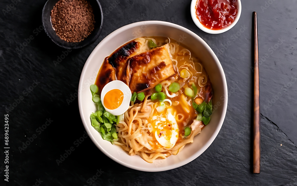 Capture the essence of Ramen in a mouthwatering food photography shot Generative AI Capture the essence of Ramen in a mouthwatering food photography shot Generative AI