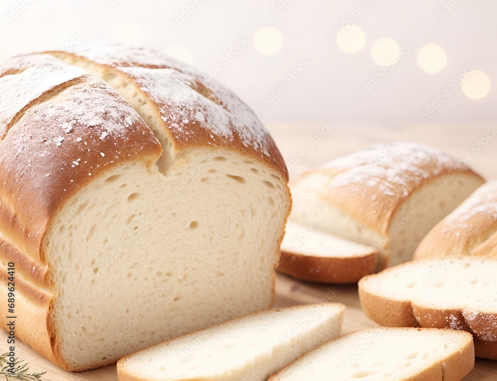 Baked bread. AI generated illustration