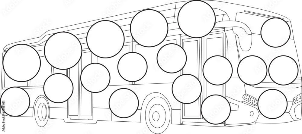 Bus coloring page Bus coloring page
