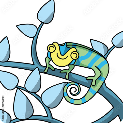 Chameleon on a branch