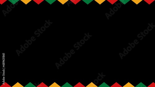 black history month animation february ,animated text, south africa flag color, celebrating black history month	
 photo