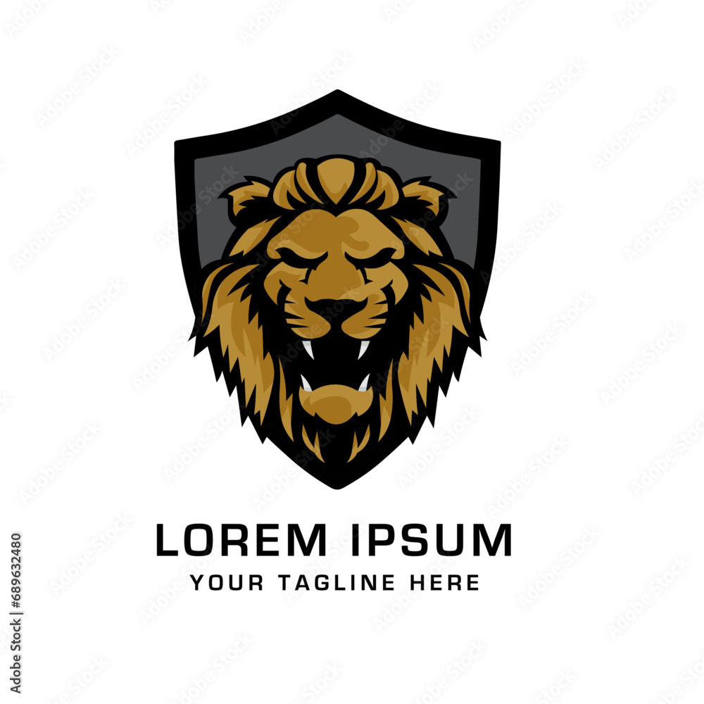 Obraz premium lion shield emblem