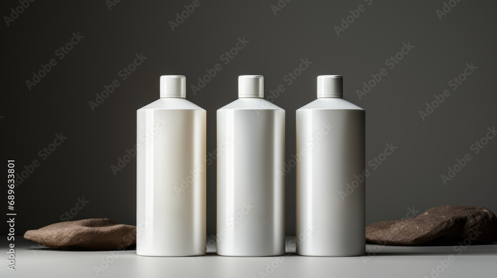 Hair care set: cosmetic skincare products. Shampoo, oil, butter, and conditioner. Realistic cosmetics product bottles, tubes, and plastic containers. Product placement mock-ups Hair care set: cosmetic skincare products. Shampoo, oil, butter, and conditioner. Realistic cosmetics product bottles, tubes, and plastic containers. Product placement mock-ups