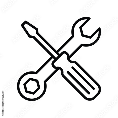 screwdriver icon vector design template simple and clean