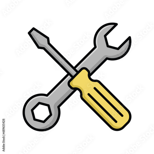 screwdriver icon vector design template simple and clean