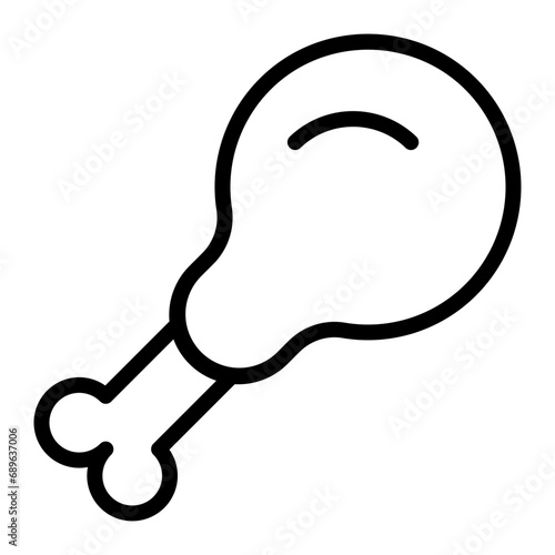 Chicken Leg Icon Design