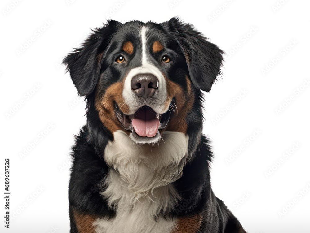 Bernese Mountain Dog Studio Shot Isolated on Clear Background, Generative AI Bernese Mountain Dog Studio Shot Isolated on Clear Background, Generative AI