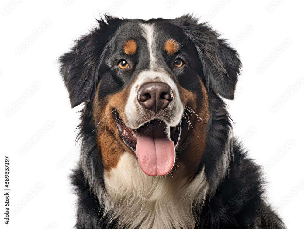Bernese Mountain Dog Studio Shot Isolated on Clear Background, Generative AI Bernese Mountain Dog Studio Shot Isolated on Clear Background, Generative AI