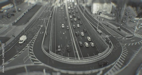 Traffic congestion during rush hour, traffic jams, traffic congestion during sunset