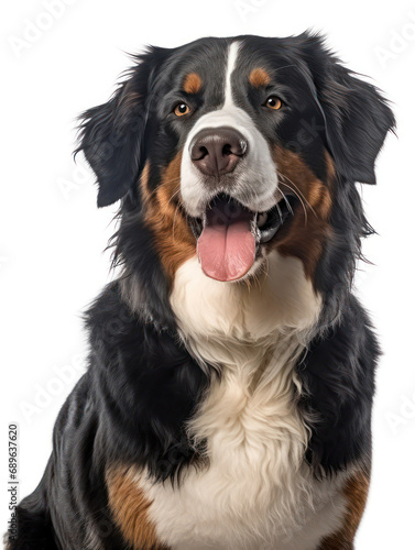 Bernese Mountain Dog Studio Shot Isolated on Clear Background, Generative AI © Vig