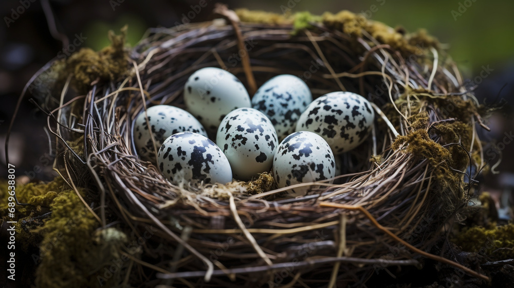 quail eggs in the nest created with Generative Ai quail eggs in the nest created with Generative Ai