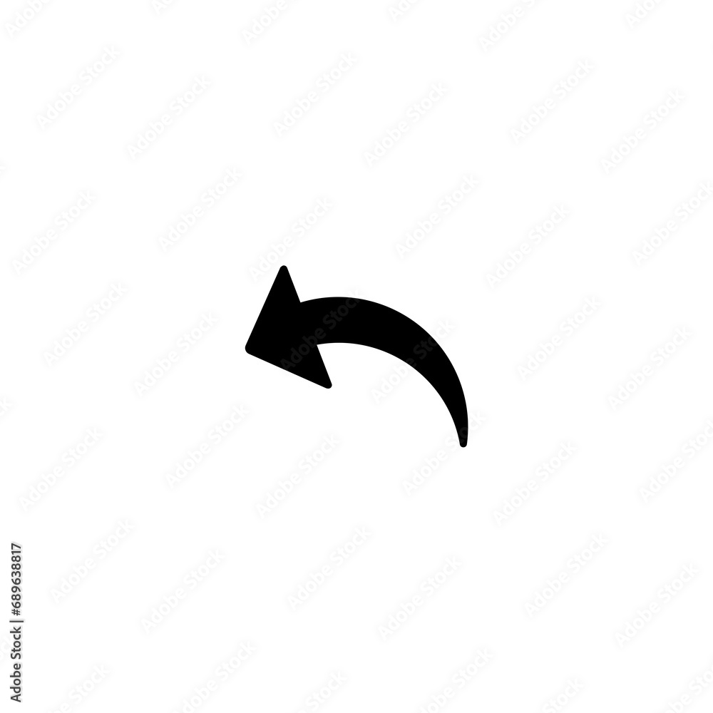 Undo icon isolated on white background. Arrow back Icon. Undo icon isolated on white background. Arrow back Icon.
