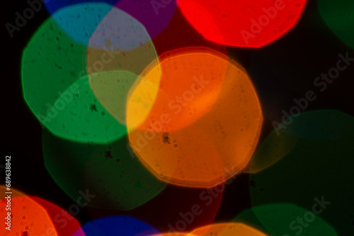 Tableau sur toile Fondo Abstracto de luces de colores de Navidad desenfocadas