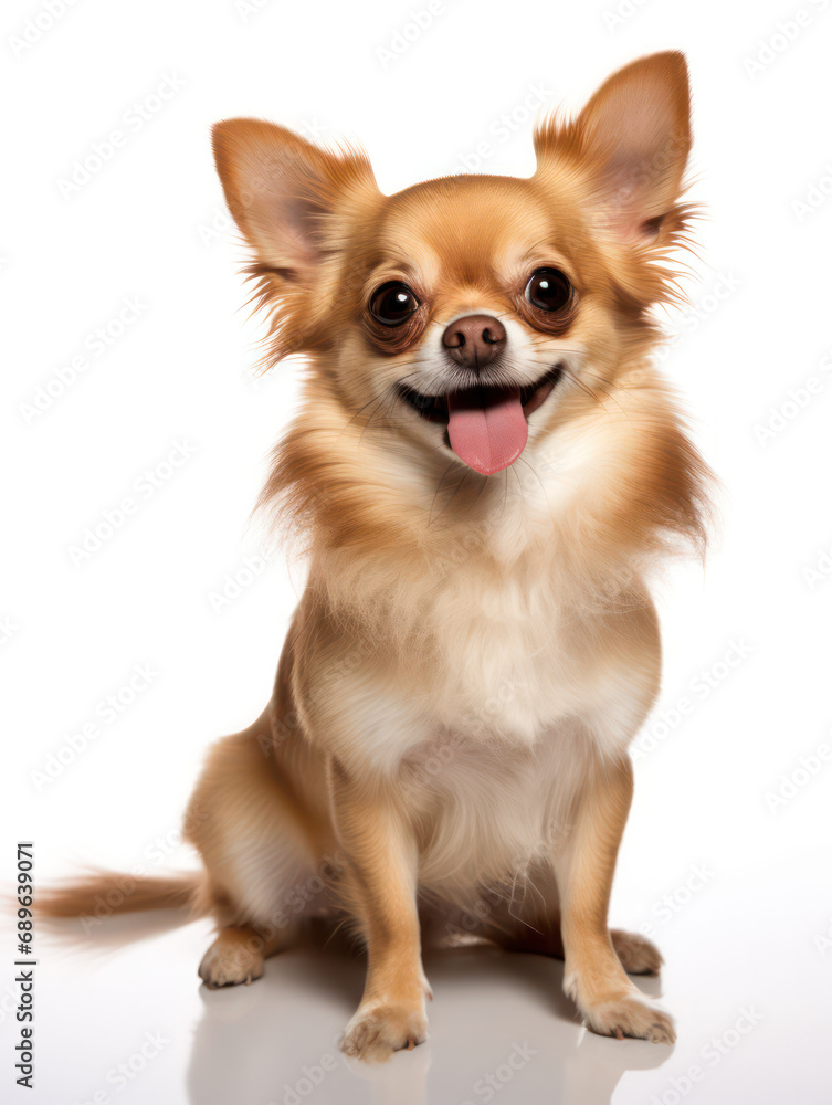 Chihuahua Dog Studio Shot Isolated on Clear Background, Generative AI