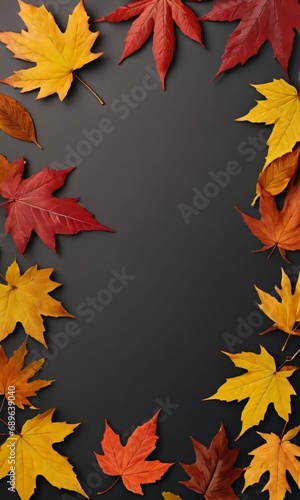 Isolated Background Of Autumn Leaves.