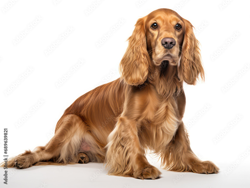 English Cocker Spaniel Dog Studio Shot Isolated on Clear Background, Generative AI English Cocker Spaniel Dog Studio Shot Isolated on Clear Background, Generative AI