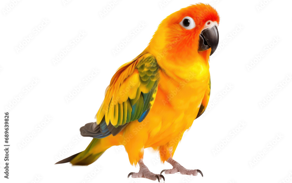 Conure's Radiant On Isolated Background