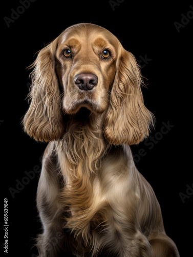 English Cocker Spaniel Dog Studio Shot Isolated on Clear Background, Generative AI © Vig